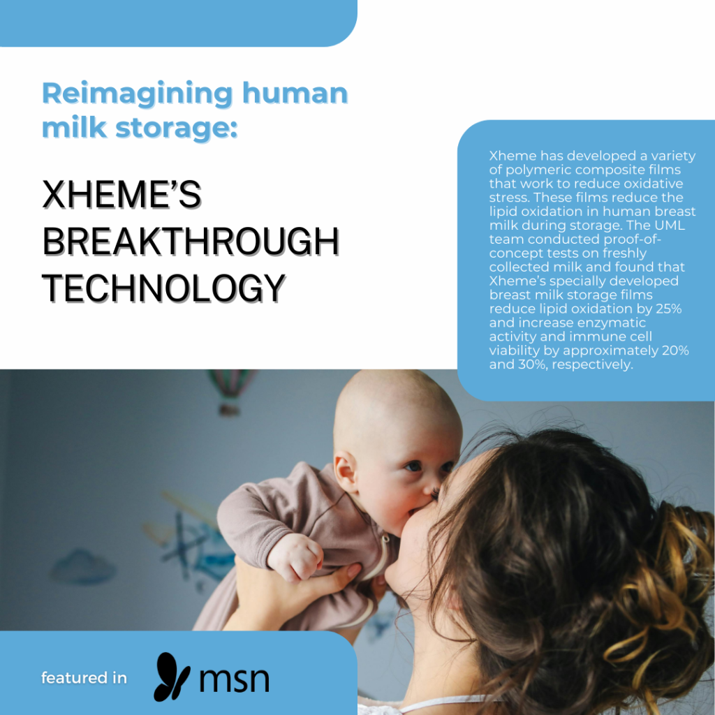 MSN News Covers Xheme's Breakthrough in Human Milk Storage Technology